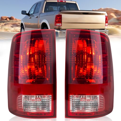 RANSOTO Tail Lights Compatible with 20092018 Dodge Ram 1500 2500 3500 Rear Taillight Brake Lamp with Bulb Driver and Passenger Side